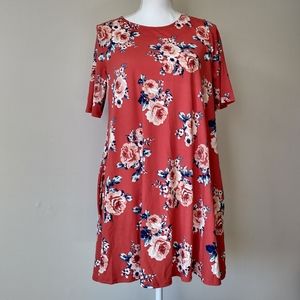 Agnes & Dora Floral Half Sleeve Swing Tunic Small